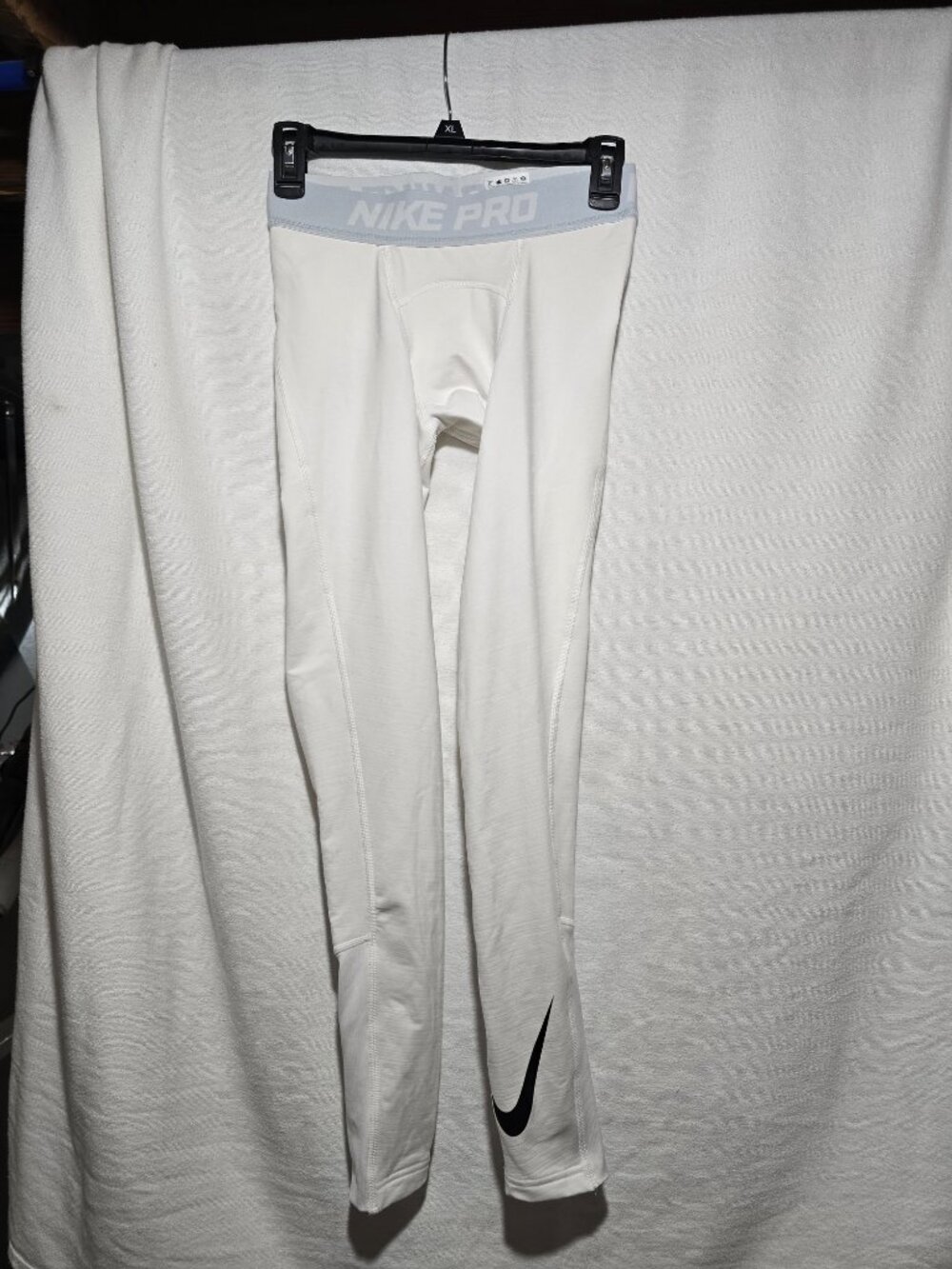 Nike Pro Women's White Compression Leggings Active Athletic Tights Size Small